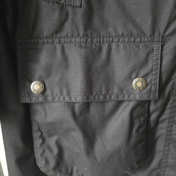 Barbour thigh length chocolate brown wax jacket NWT sz 6 - Picture 2 of 16